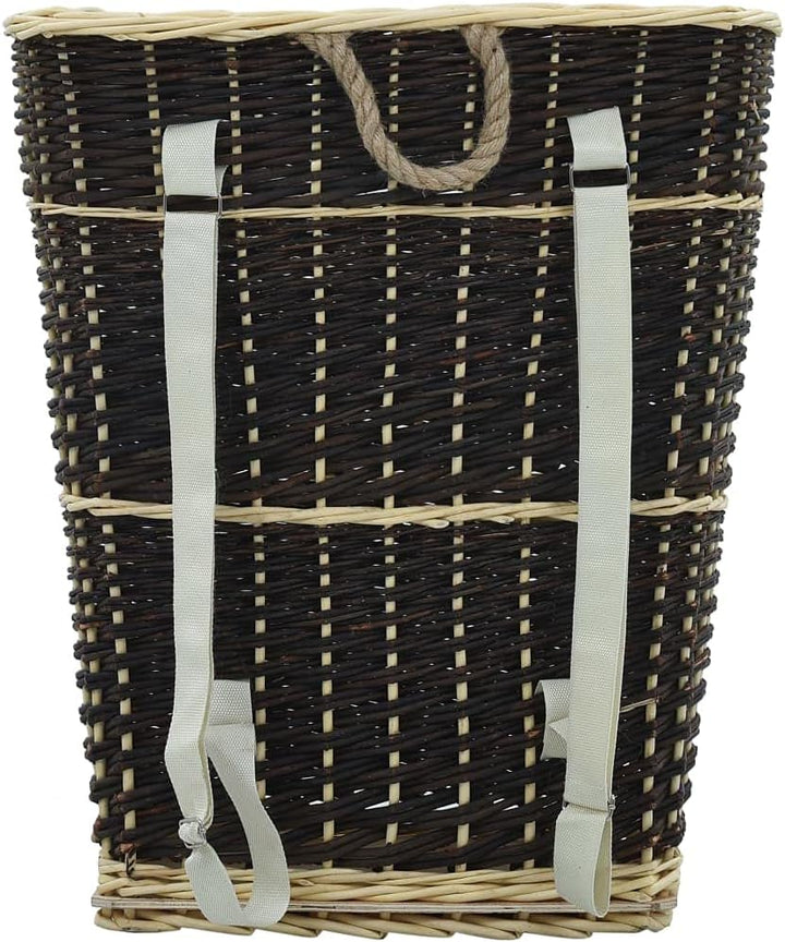 Kiepe mit Tragegurt aus Natur Weide 57 x 51 x 69 cm Rückentragekorb Winzerkiepe Weidenkiepe Huckelko