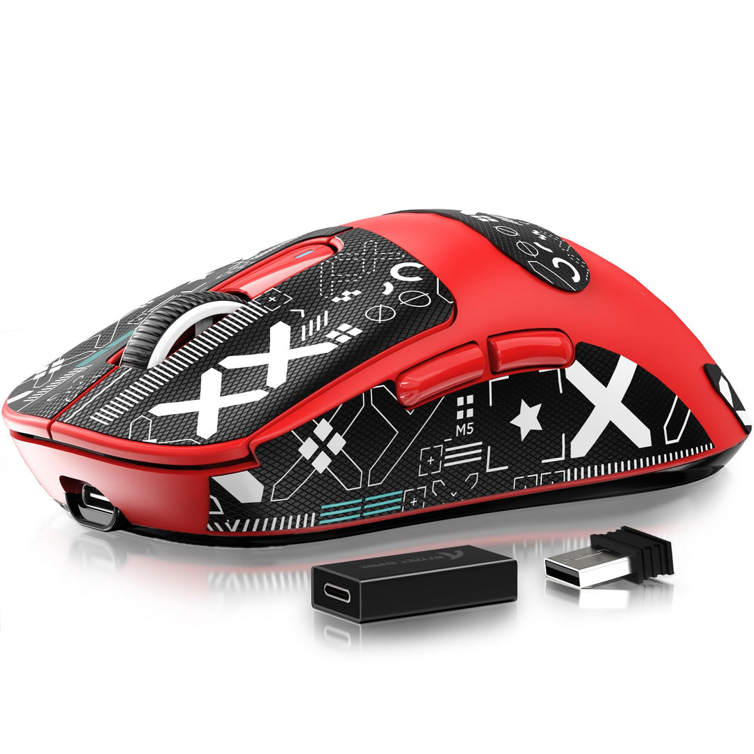 ATTACK SHARK X3 Pro 4K/8K Hz Maus, 49 g SUPERLEICHT, PixArt PAW3395 Gaming-Sensor, BT/2,4G kabellose