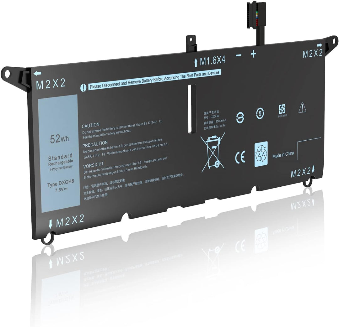 DXGH8 Austauschbarer Akku für Dell XPS 13 7930 9380 9370 13 7391 7390 2-in-1 7490 Latitude E3301 330