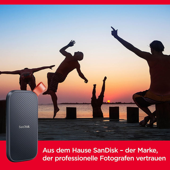 SanDisk Portable SSD 2 TB (externe Festplatte mit SSD Technologie 2,5 Zoll, 520 MB/s Übertragungsrat