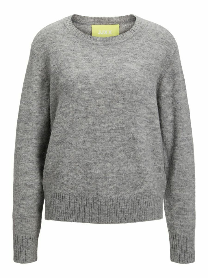 JJXX Damen Jxsilje Ls Upgrade Crew Neck Knit Noos Pullover S Grey Melange, S Grey Melange