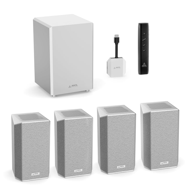 AWOL VISION ThunderBeat 4.1.2 kabelloses Heimkino-Soundsystem, Surround-Sound-System mit Zwei 120-W-