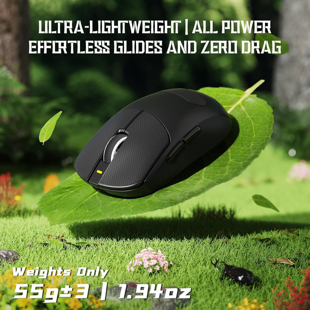 ATTACK SHARK X8SE Kabellose Gaming-Maus, 55g Ultraleicht, PAW3311 Sensor, BK52820 Chip, 25.000 DPI,