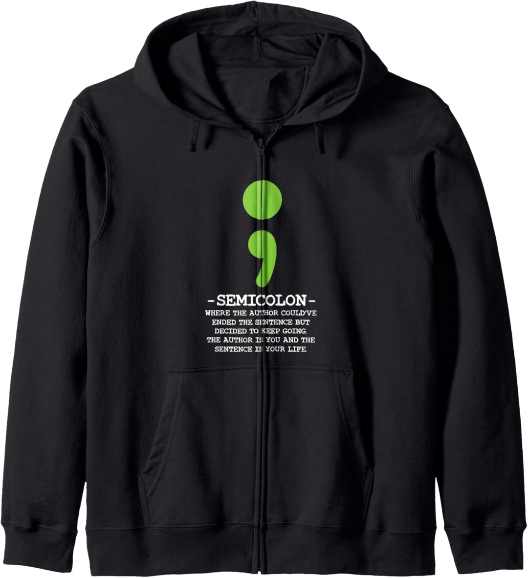 Semikolon Mental Health Awareness Suicide Prevention Kapuzenjacke