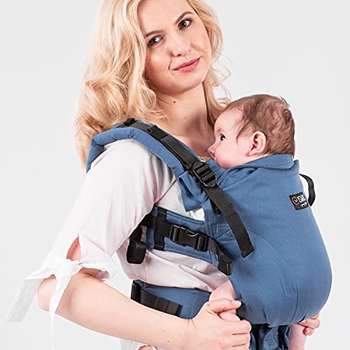 Isara The One Bluestone Babytrage - verstellbaren Babybauchtrage - 3-20 kg - Für Neugeborenen ab geb