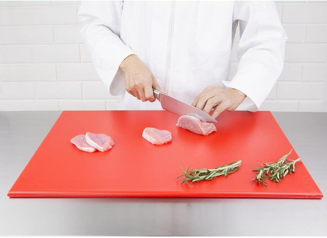 Hygiplas High Density Schneidebrett - gross, rote Farbcodierung - Vorbereitung von rohen Fleischprod