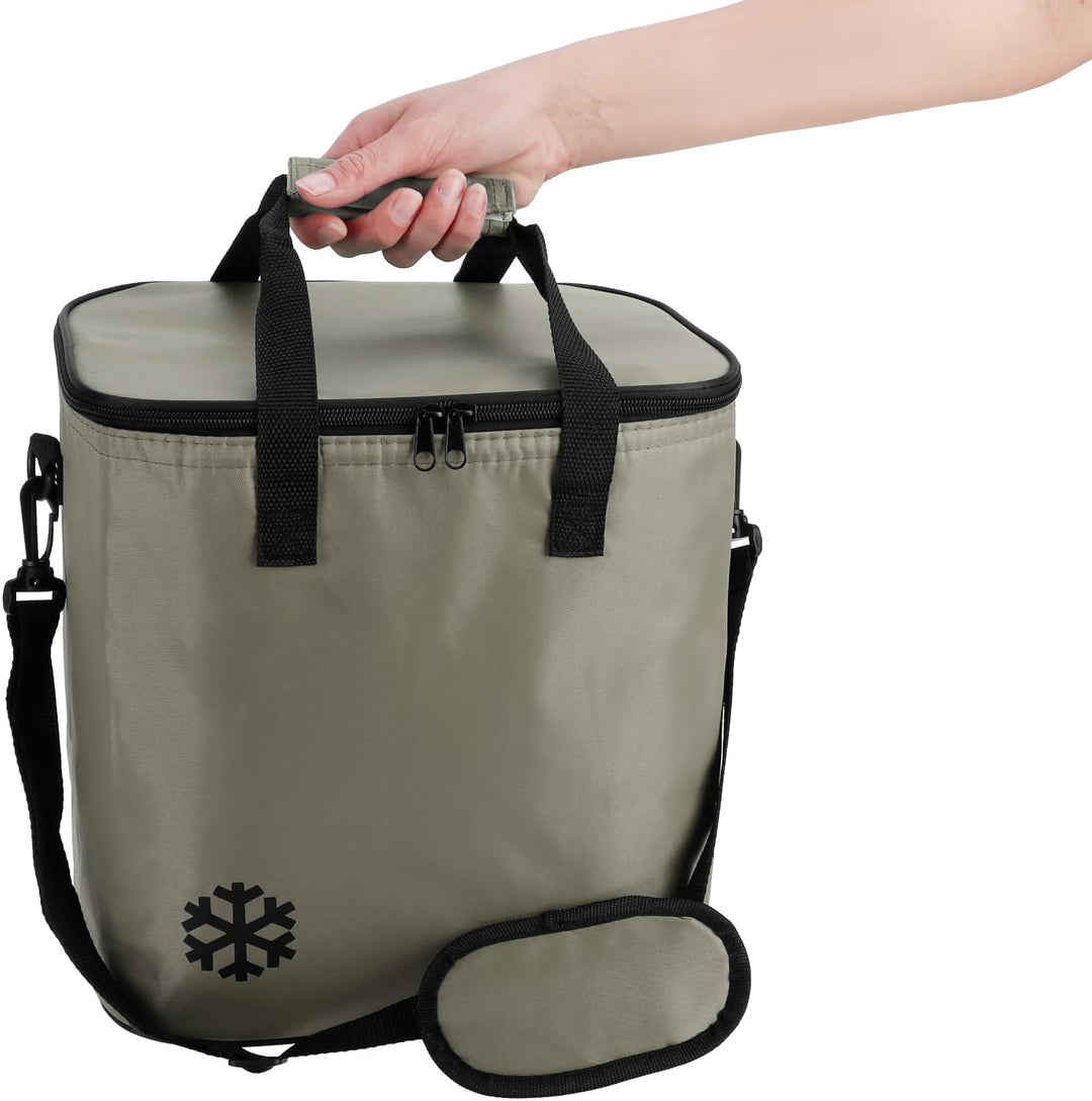 com-four® Kühltasche - Klassische Faltbare Thermo-Kühlbox - Isoliertasche für Picknick, Camping, Out