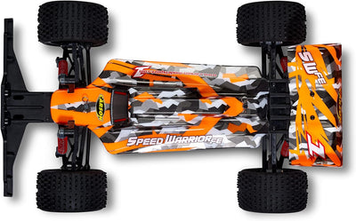 Carson 500404237 - 1:10 FE Speed Warrior 2.4G 100%RTR orange - Ferngesteuertes Auto, RC Buggy, inkl.