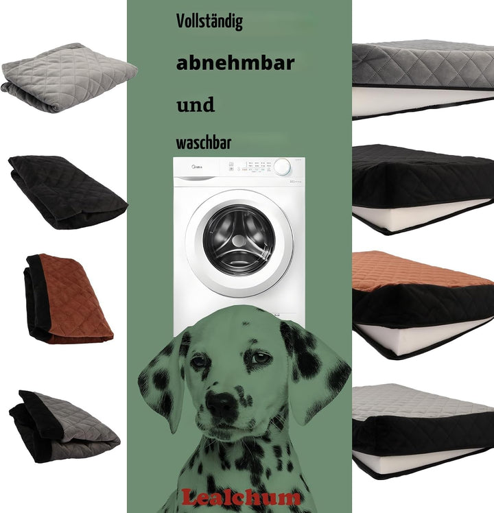 Lealchum Hundeautositz für mittelgrosse Hunde, Hundesitz Automit verstellbaren Leinen, Komfort mit M