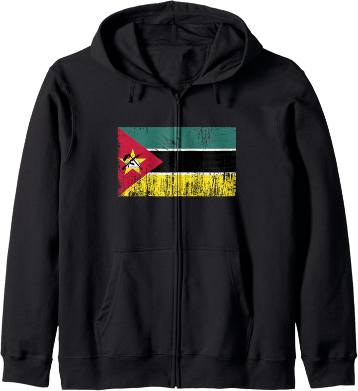 Mosambik Fahne Mozambique Flagge Geschenk Fussball-Fan Sport Kapuzenjacke