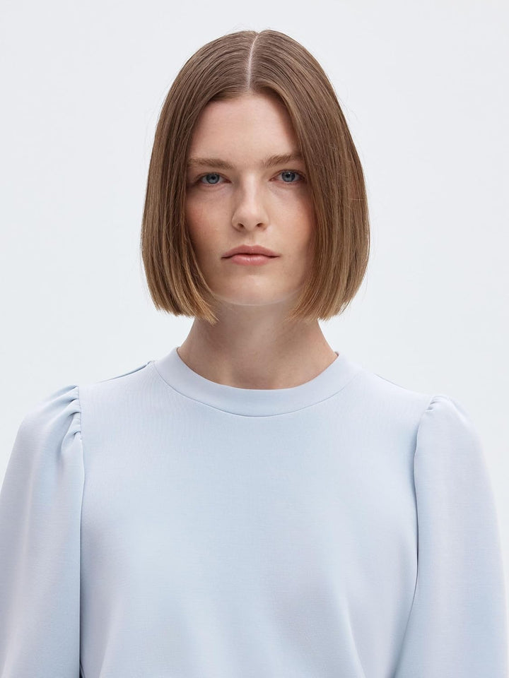 SELECTED FEMME Female Sweatshirt Puffärmel XS Cashmere Blue, XS Cashmere Blue