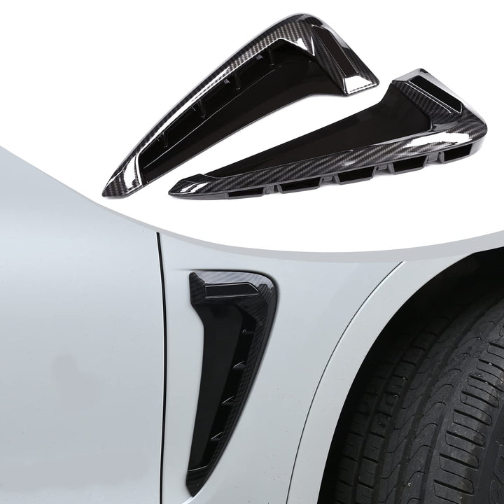 DIYUCAR 2 Stücke Für X-Serie X5 F15 X5M F85 Shark Kiemen Seite Vent Aufkleber ABS Auto Front Kotflüg