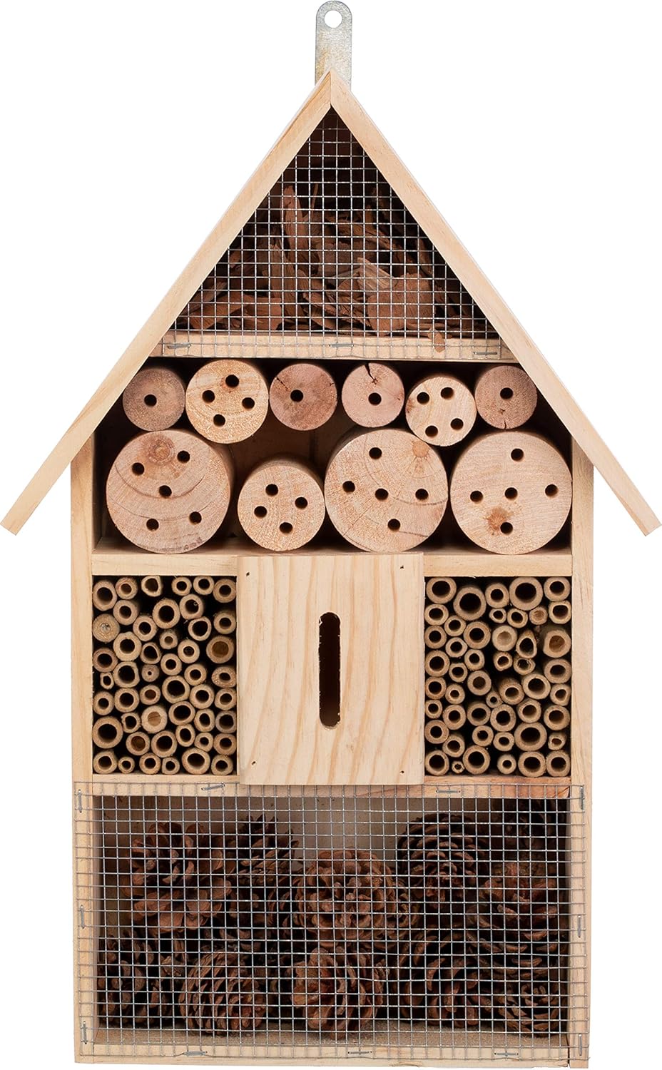 Brandsseller Insektenhotel XXL Natur Nistkasten Insektenhaus aus Holz für Fluginsekten - Bienen,Schm