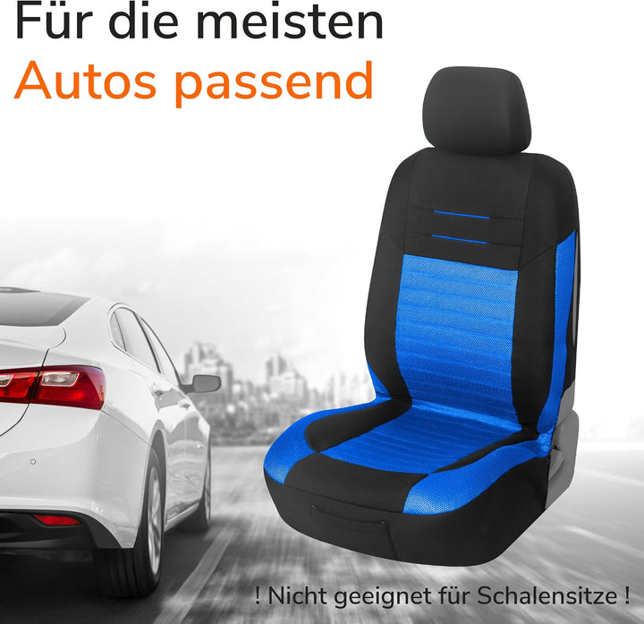 Upgrade4cars Autositzbezüge Set Universal Version 2026 | Auto-Schonbezüge für die Vordersitze & Rück
