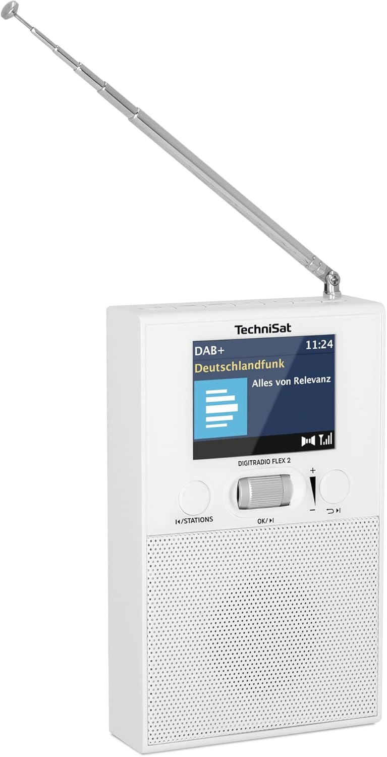 TechniSat DIGITRADIO Flex 2 - DAB Steckdosenradio (DAB+ Radio, UKW, Audio Eingang, USB Ladefunktion,