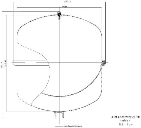 Membran-Ausdehnungsgefäss reflex N, 12 Liter, 3 bar