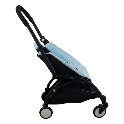 JYOKO KIDS Sitzauflage kompatibel mit Babyzen Yoyo (Blue Sparkles), Blue Sparkles