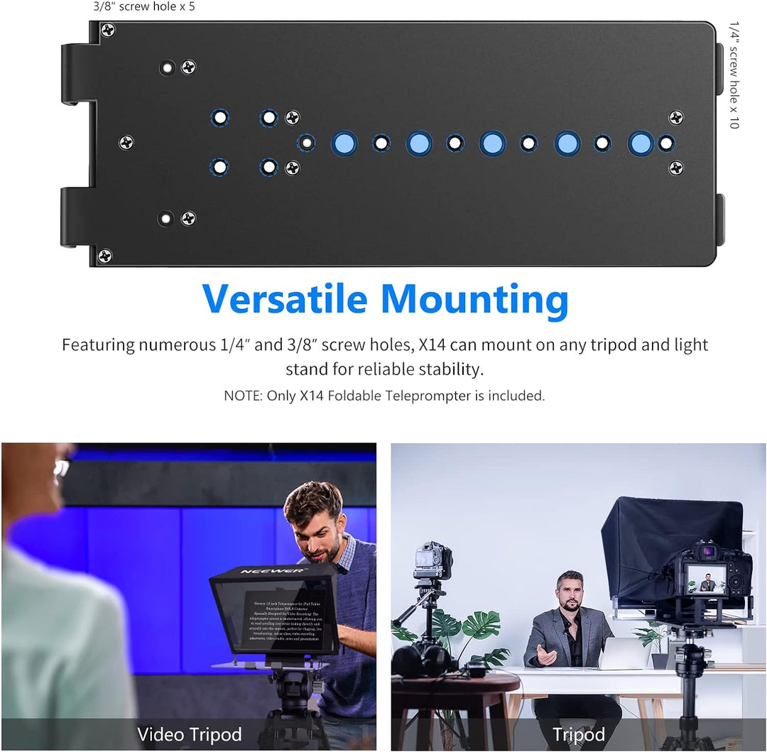 NEEWER Teleprompter X14 mit RT 110 Fernbedienung und APP Steuerung (Bluetooth Verbindung über NEEWER