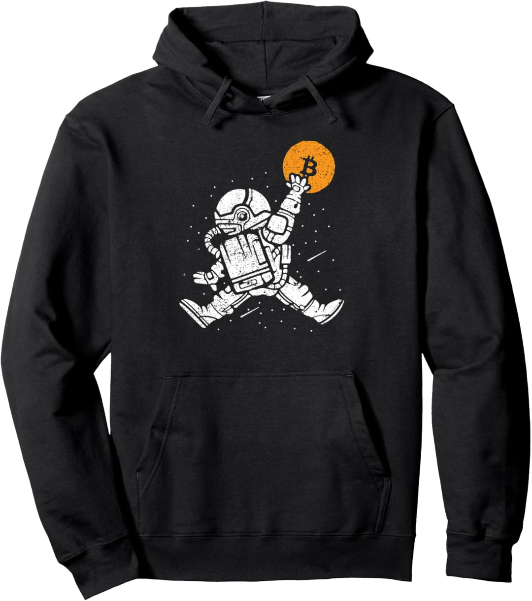 Bitcoin To The Moon - Bitcoinmünze Bitcoins Pullover Hoodie