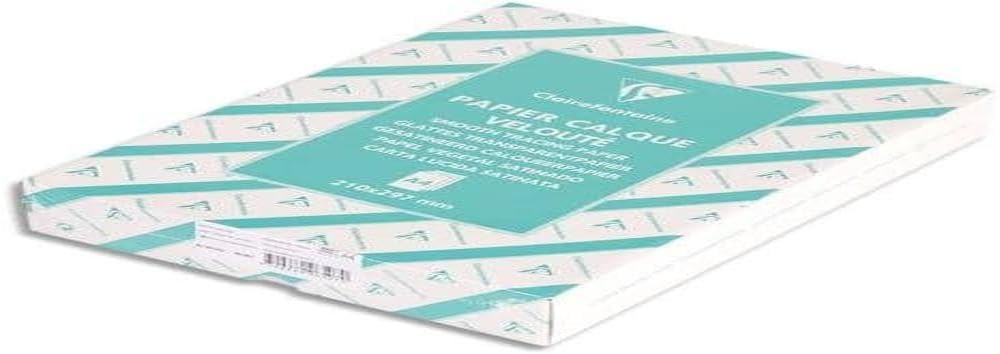 Clairefontaine 96507C Transparentpapier Ries, 500 Blatt, Din A4, 21 x 29.7 cm, 90/95 g Packung, tran