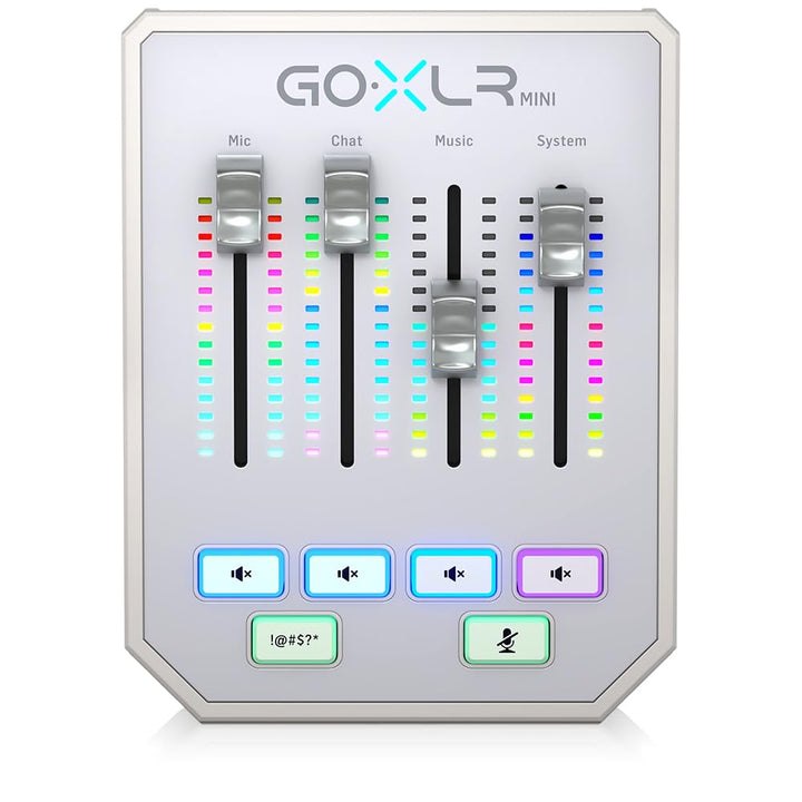 TC Helicon GoXLR MINI-WH Online-Broadcast-Mixer mit USB/Audio-Schnittstelle und Midas-Vorverstärker