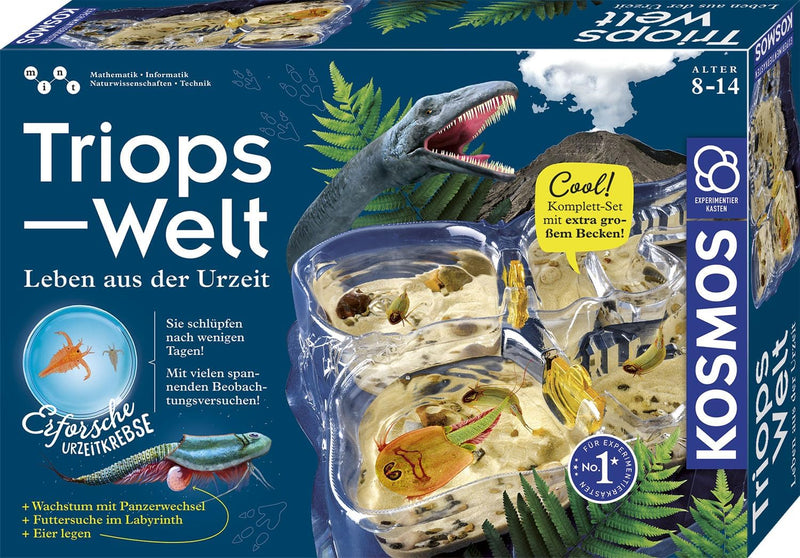 KOSMOS 633073 Triops-Welt, Leben aus der Urzeit. Urzeitkrebse erforschen. Komplett-Set mit extra gro