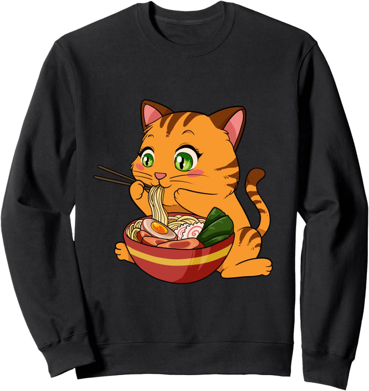 Kawaii Anime Katze I Ramen Nudeln I Neko Anime Ramen Sweatshirt