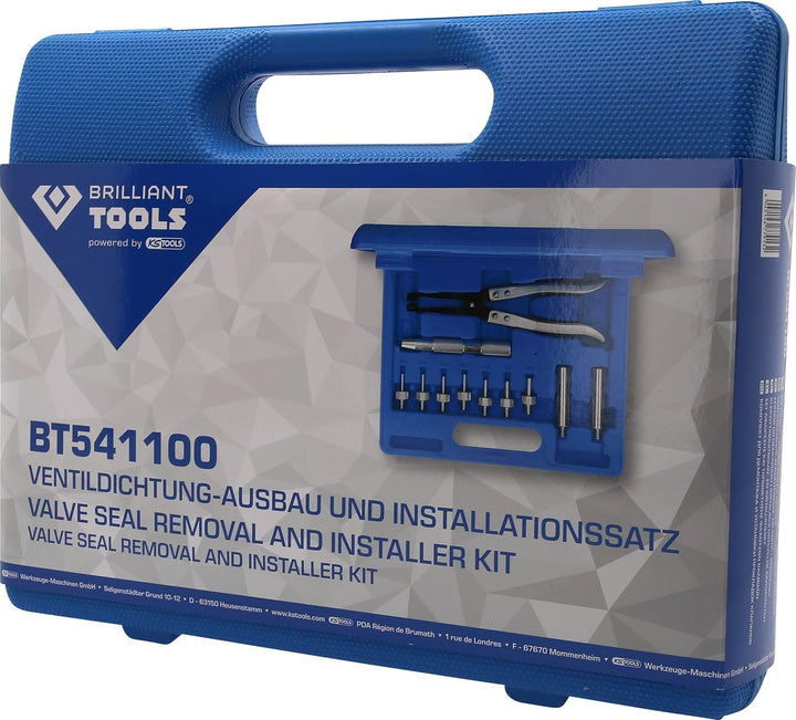 BRILLIANT TOOLS BT541100 Ventildichtung-Ausbau und Installationss atz [Powered by KS TOOLS]