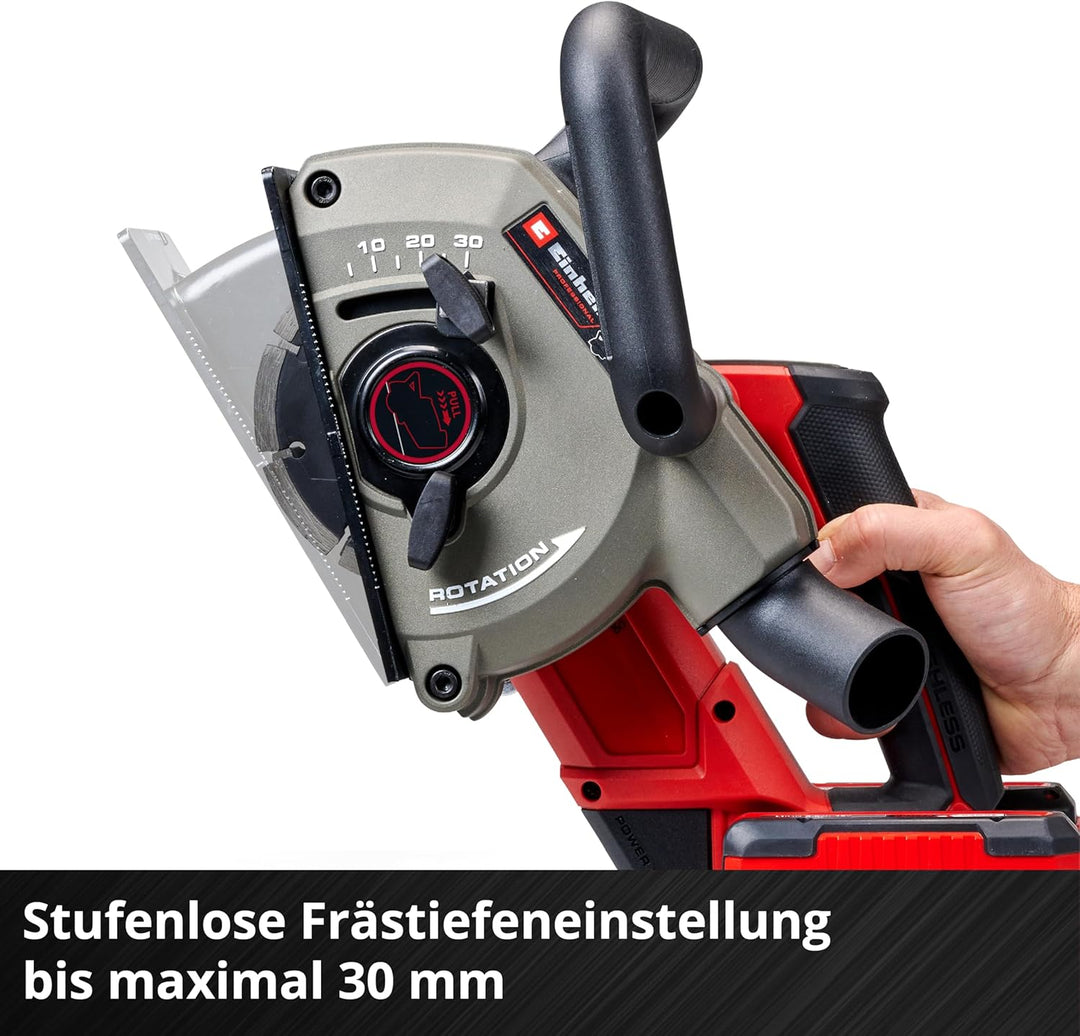 Einhell Professional Akku-Mauernutfräse TP-MA 36/30 Li BL Power X-Change (36 V, Schnittbreite bis 30