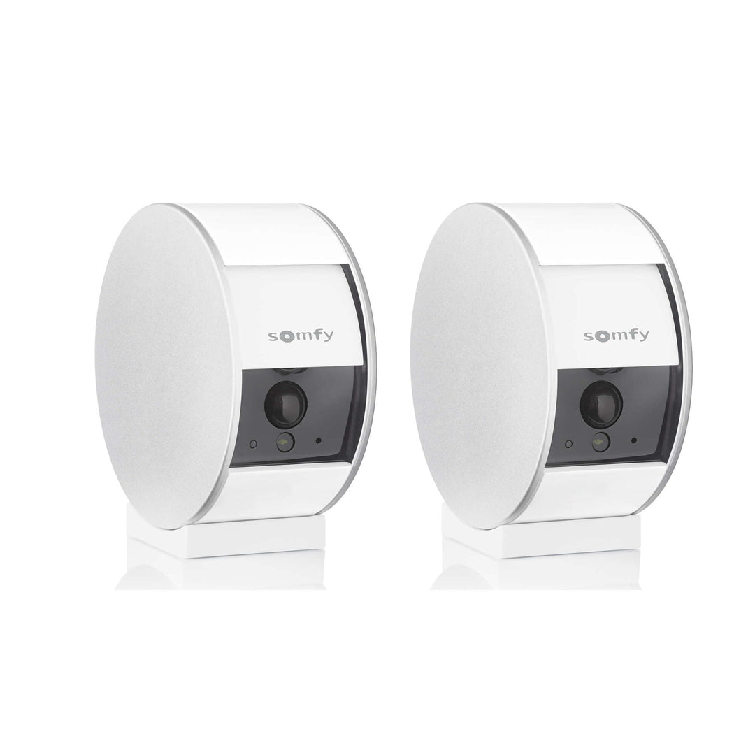 Somfy 1870469 - 2er-Pack Innenkamera | Motorisierte Abdeckblende| Bewegungs- & Nachtsichtsensor | La