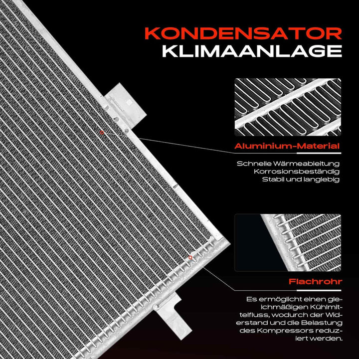 Frankberg Kondensator Klimaanlage Kompatibel mit A6 4B2 C5 1.9L 2.5L 1997-2005 A6 Avant 4B5 1.9L 2.5