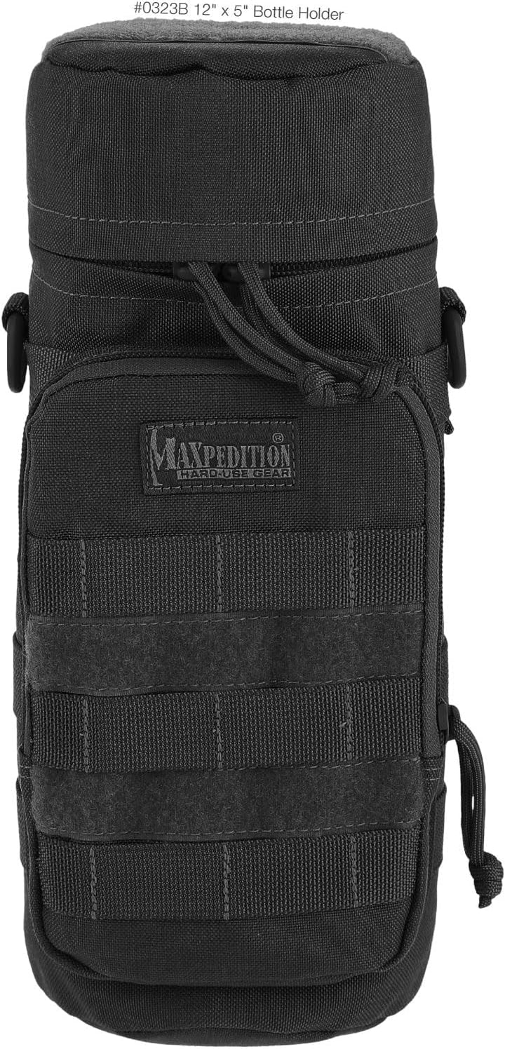 Maxpedition 12-Inch X 5-Inch Bottle Holder Schwarz, Schwarz