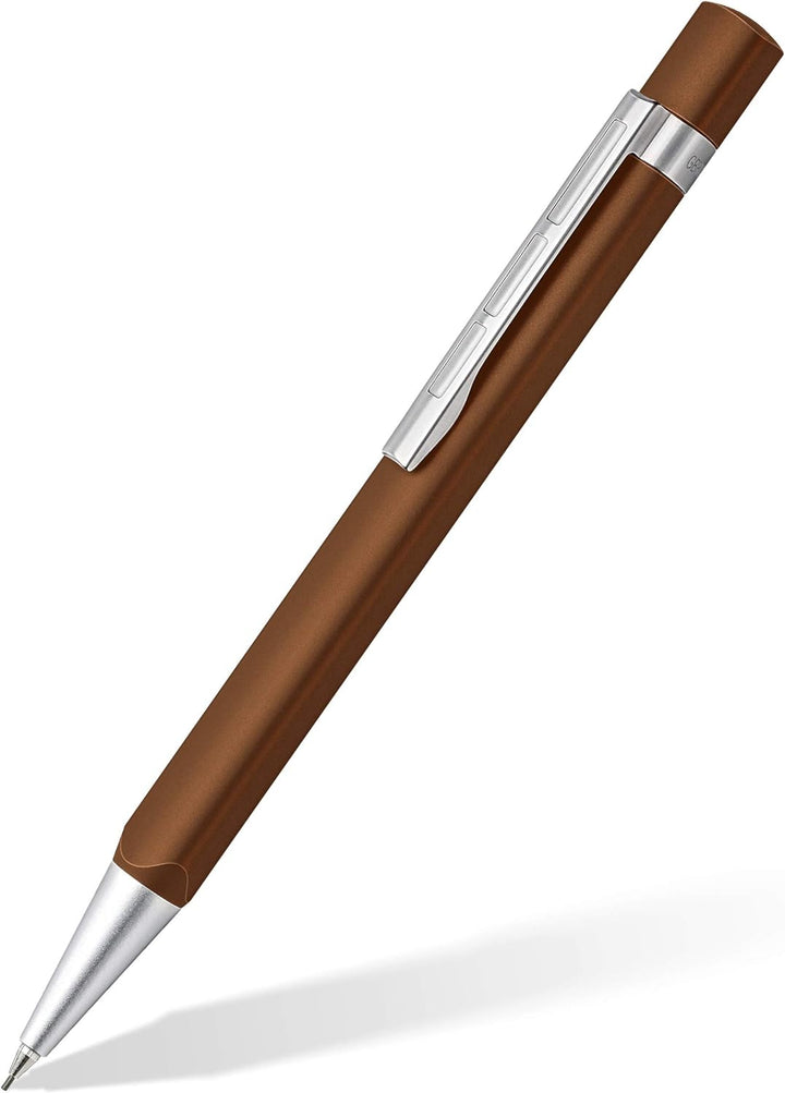 STAEDTLER TRX 766TRX7 07ST Drehbleistift (ergonomische Dreikantform, matte samtweiche Aluminium-Ober
