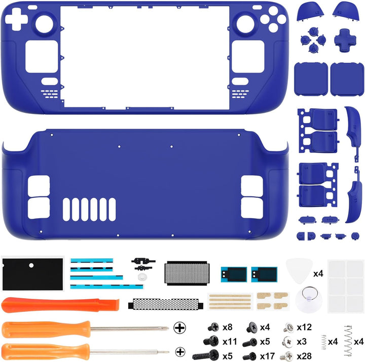 eXtremeRate Ersatz Front/Rückplatte&Tasten Set für Steam Deck, DIY-Full Case Gehäuse/Trigger D-Pad A