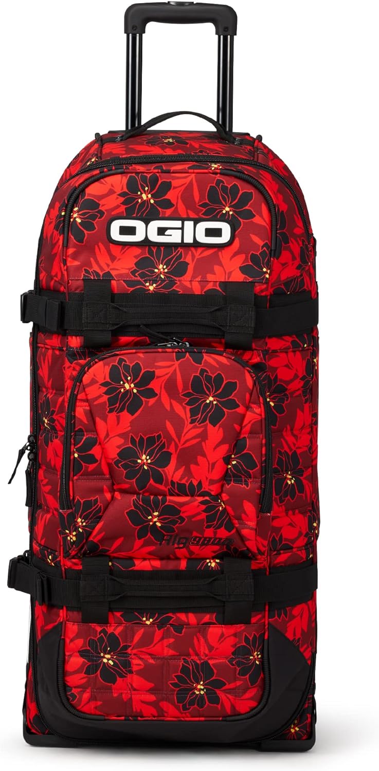 OGIO Rig 9800 Gear Bag Rote Blumenparty Rig 9800 Reisetasche mit Rollen, Rote Blumenparty Rig 9800 R
