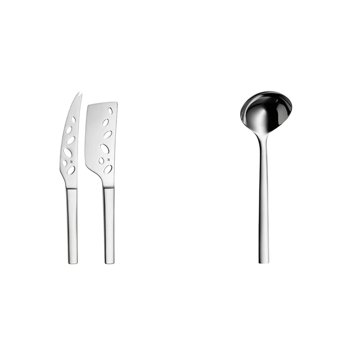 WMF Nuova Käsemesser Set 2-teilig, Cromargan Edelstahl poliert, spülmaschinengeeignet & Nuova Saucen