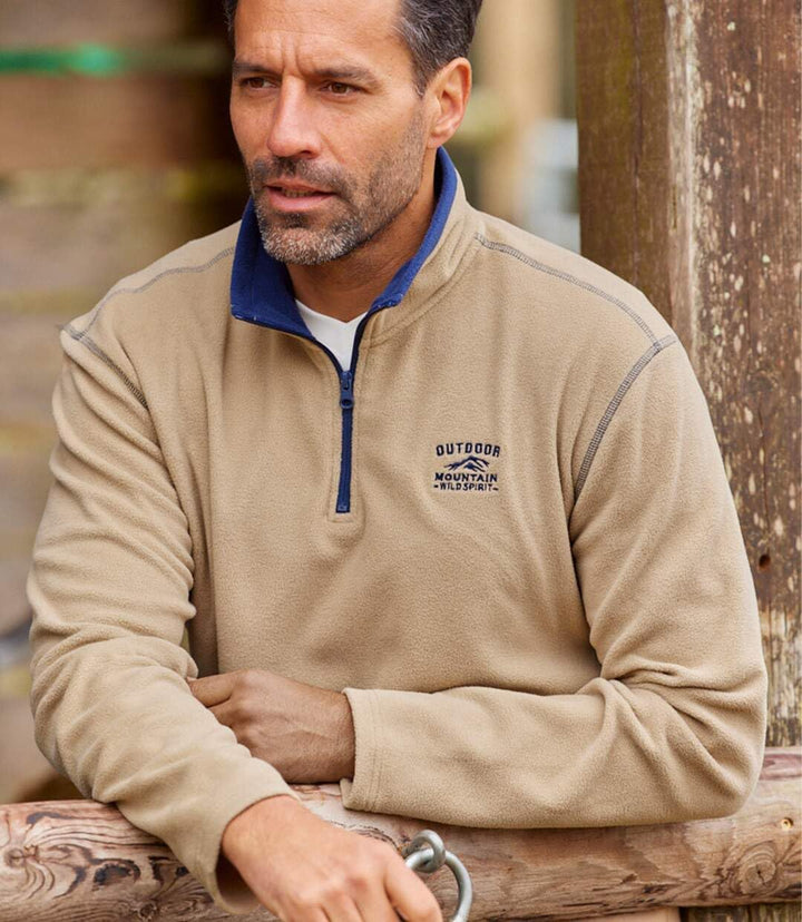 ATLAS FOR MEN - 2er-Pack Microfleece-Pullover - Fleecepullover Herren - Fleece Herren - Fleece Pullo