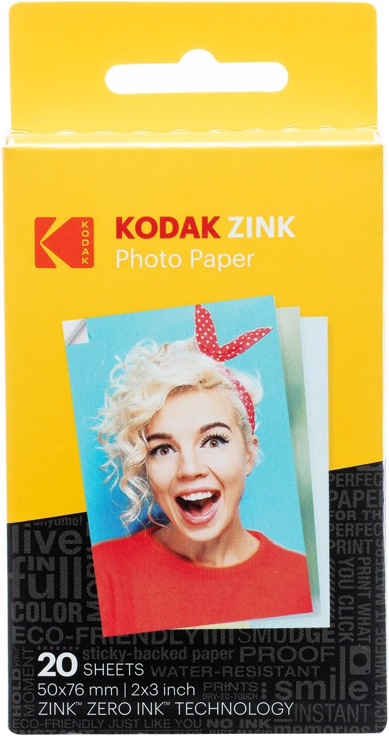 KODAK Step Kamera Digitale Sofortbildkamera mit 10MP Bildsensor, Zink-Technik (Weiss) Geschenkpaket
