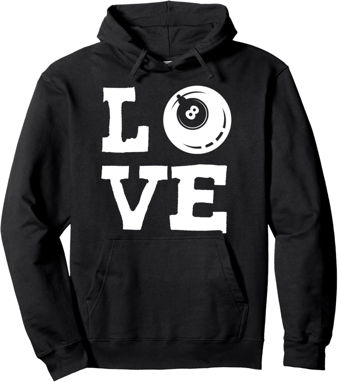 Love Billard Billard Billardqueue mit 8 Kugeln Pullover Hoodie