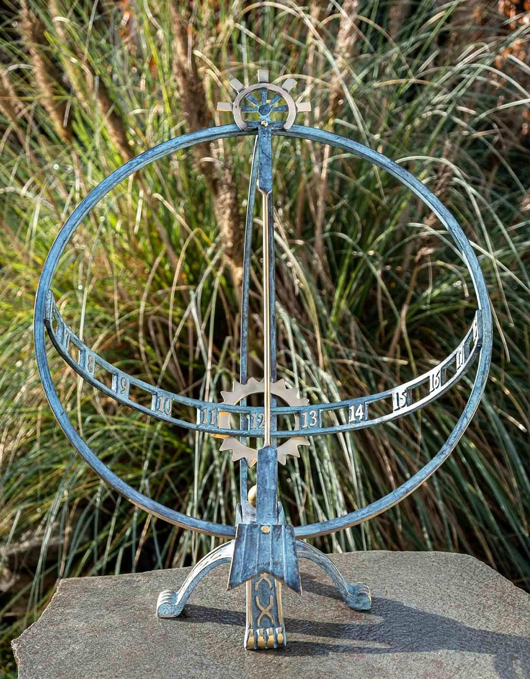 IDYL Outdoor Zeitmesser aus Bronze Grosse Sonnenuhr - hochwertig und auffällig | Nr. 1263 | Masse: 6