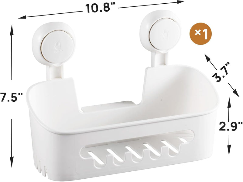 LEVERLOC Saugnapf Badregal Ohne Bohren Duschablage Saugnapf Max Hold 10 KG Bad Duschablage für Shamp