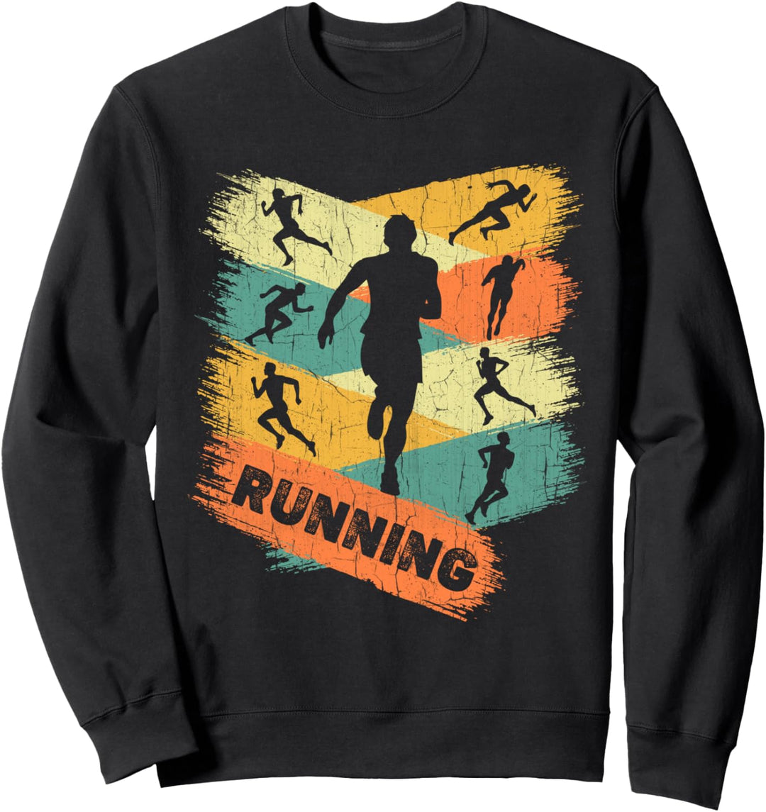 Retro Running Shirt Run Vintage Runner Grafik Laufen Sweatshirt