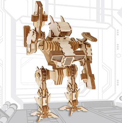 qollorette Modellbau 3D Holzpuzzle für Erwachsene, Kinder, Roboter Bausatz Holzmodelle Bausätze Erwa