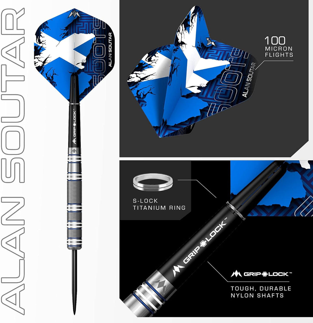Mission Alan Soutar Blue & White 90% - Steeldarts 26 Gramm
