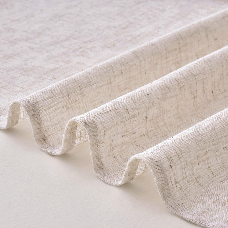 MIULEE Gardinen Vorhänge mit ösen Voile Vorhang Modern Leinenoptik Halbtransparent für Wohnzimmer Kü
