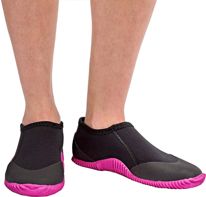 Cressi Unisex Minorca Neopren Tauchschuhe 3mm (1er Pack), M Schwarz Sohle Rosa