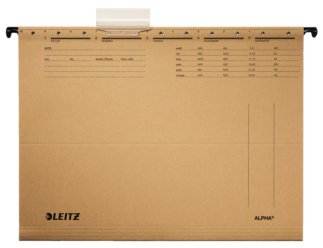 Leitz Hängemappe ALPHA/1915-00-00 A4 naturbraun 250g/qm, 1 Stück