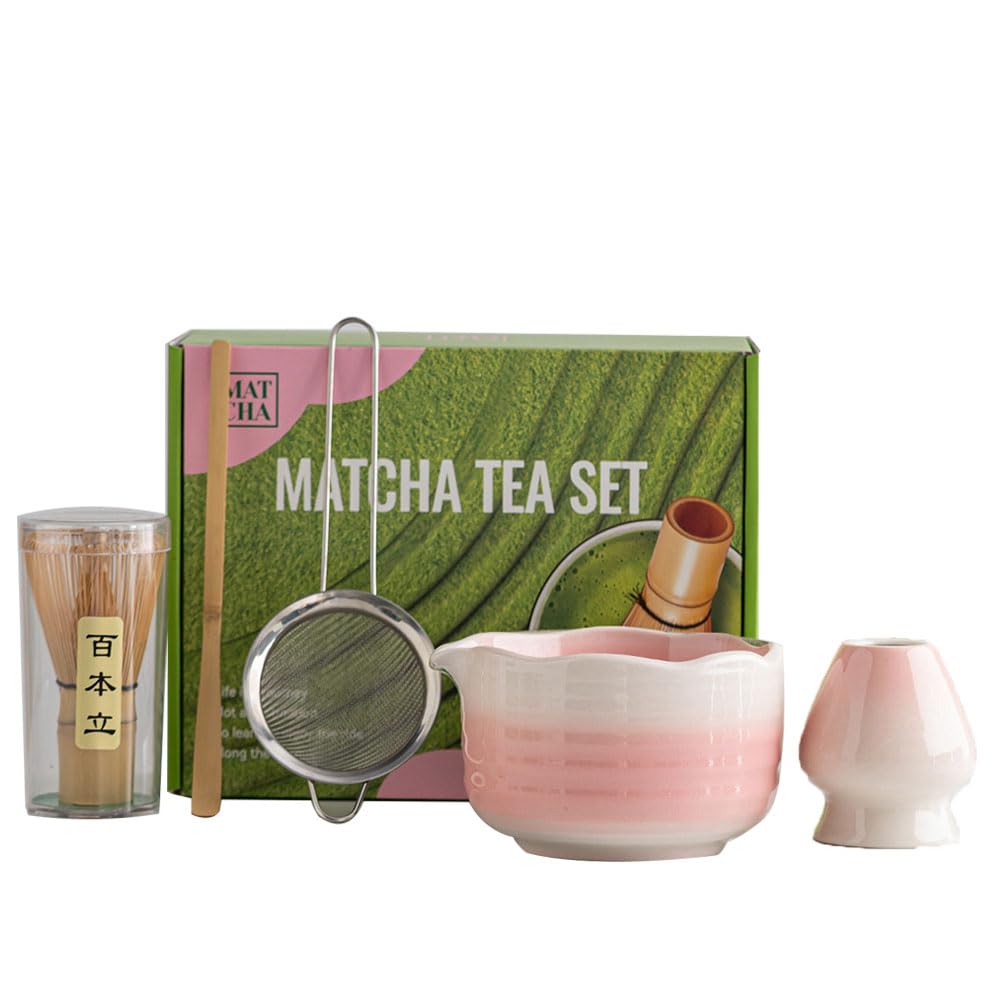 Premium Matcha Set – Matcha Schale, Bambusbesen und Matcha-Löffel Filterlöffel Matcha Set– Vollständ