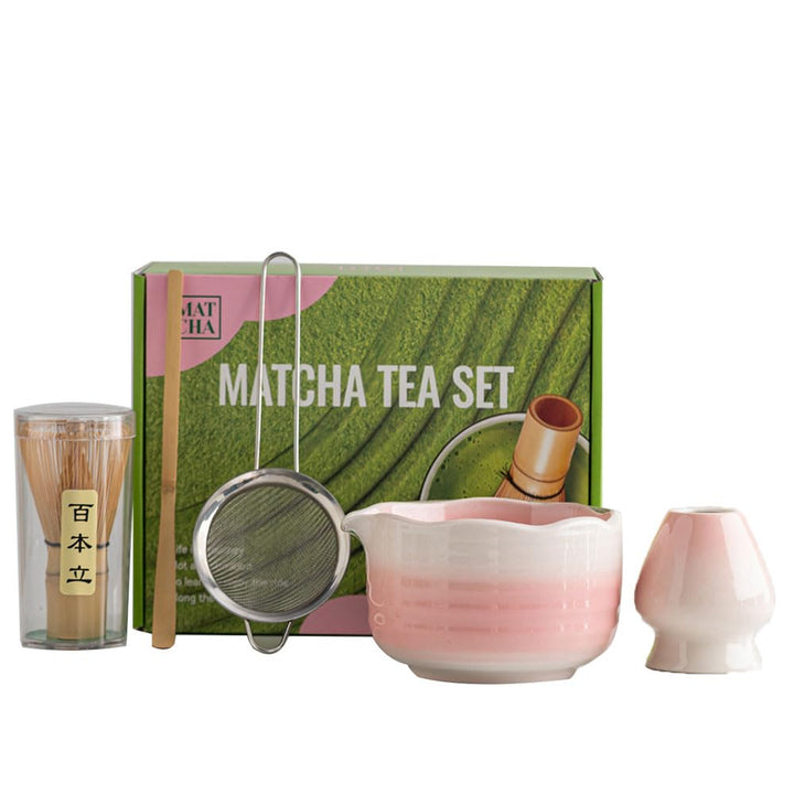Premium Matcha Set – Matcha Schale, Bambusbesen und Matcha-Löffel Filterlöffel Matcha Set– Vollständ