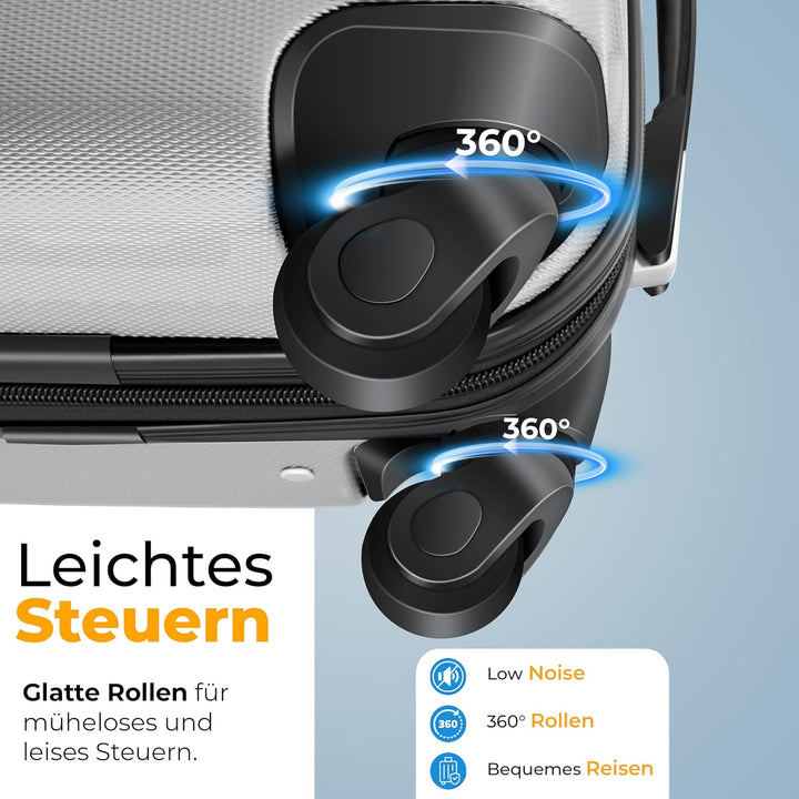 KESSER® 4tlg. Hartschalenkofferset Hard Shell Basic Hartschalenkoffer Trolley Koffer Reisekoffer Rei